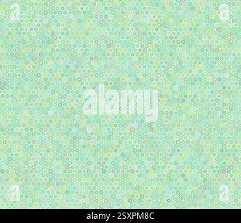 Hintergrund der Hexagonzellen aus Wabenholz. Abgerundete, gestapelte Hexagon-Mosaikzellen. Kleine geometrische Sechskantformen. Farbpalette für mehrere Töne. Stock Vektor