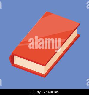 Buch Illustration Vektor. Symbolvektor für geschlossenes Buch des Schülers Stock Vektor