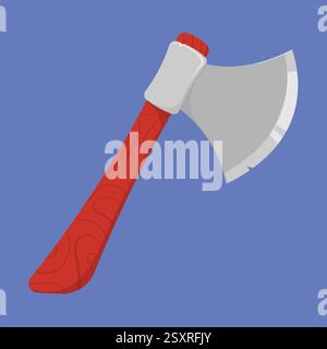 Axt Holzgriff Illustrationsvektor. Vektor des Symbols für Axthackung. Vektor der Axtwaffe Stock Vektor