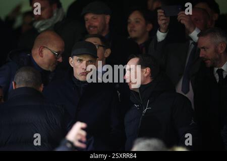 LONDON, Großbritannien - 25. Februar 2025: England-Manager Thomas Tuchel sieht während des Premier League-Spiels zwischen Crystal Palace FC und Aston Villa FC im Selhurst Park aus (Credit: Craig Mercer/ Alamy Live News) Stockfoto