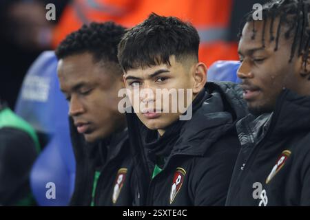 London, Großbritannien. Februar 2025. London England, 25. Februar 2025: Julio Soler aus Bournemouth während des Premier League-Spiels zwischen Brighton & Hove Albion und Bournemouth im American Express Stadium (Alexander Canillas/SPP) Credit: SPP Sport Press Photo. /Alamy Live News Stockfoto