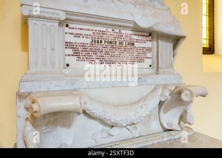 San Juan Puerto Rico, Viejo Old San Juan, Calle del Cristo, Basilika Menor de San Juan Bautista, Kathedrale Basilika St. Johannes des Täufers, Katholik Stockfoto