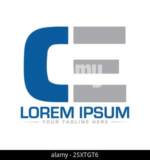 CE Letter Logo Design Vektor Stock Vektor