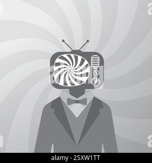 TV-Spiral-hypnotischer Hintergrund Stock Vektor