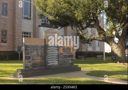 Rusk TX - 1. Januar 2025: Cherokee County Courthouse in Downtown Rusk Texas Stockfoto