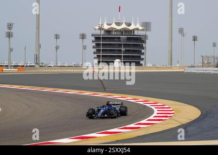 Sakhir, Bahrain. Februar 2025. Alexander Albon von Williams Racing während des Testtages 1. Ahmad Al Shehab/Alamy Live News. Stockfoto