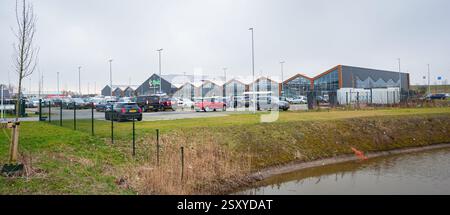 Weitwinkelblick auf das Gartenzentrum Spek zwischen Waddinxveen und Zevenhuizen, Niederlande Stockfoto