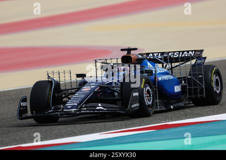 Sakhir, Bahrain. Februar 2025. 23 ALBON Alexander (tha), Williams Racing FW47, Action während der Formel 1 Aramco Vorsaisontests 2025 der FIA Formel 1 Weltmeisterschaft 2025 vom 26. Bis 28. Februar 2025 auf dem Bahrain International Circuit in Sakhir, Bahrain - Foto Antonin Vincent/DPPI Credit: DPPI Media/Alamy Live News Stockfoto
