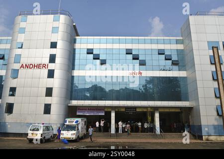 Andheri u-Bahn Bahnhof, Mumbai, Maharashtra, Indien, Asien Stockfoto