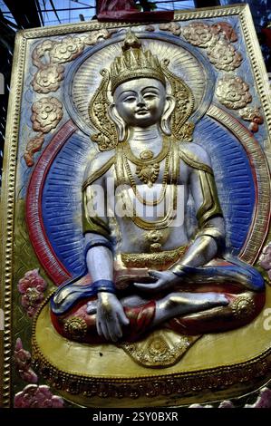 Skulptur des Buddha, Indien, Asien Stockfoto