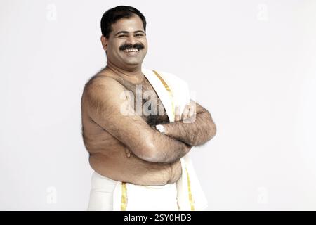 Mann trägt südindische Kleid Indien Asien Herr #790E Stockfoto