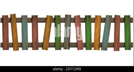 Zäune alte, verwitterte Barriere aus Holzdielen Stockfoto