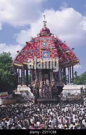 Wagen-Festival, Thiruvarur, Tamil Nadu, Indien, Asien Stockfoto