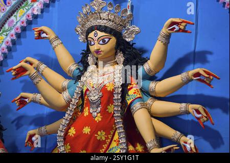 Statue der Göttin durga in Kalkutta, Indien, Asien Stockfoto