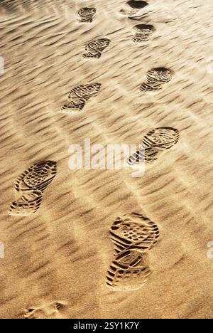 Fußmarke auf dem Sand Jaisalmer Rajasthan India Asia Stockfoto