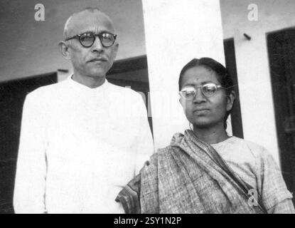 Mahatma Gandhi Bruder, Prabhudas Gandhi und Frau Amba, Indien, Asien, 1965 Stockfoto