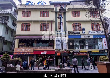 Die Coffee-Shops, m g Road, Gangtok, Sikkim, Indien, Asien Stockfoto