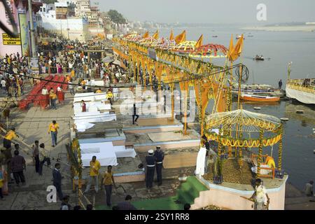 Prayag Ghat Kashi in varanasi benaras uttar pradesh Indien Stockfoto