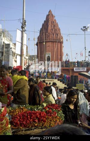Prayag Ghat in Kashi Varanasi Benares Uttar Pradesh, Indien Stockfoto