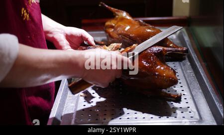Peking-Ente in Vorbereitung Stockfoto