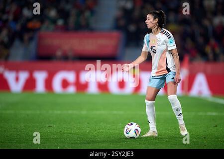 VALENCIA, SPANIEN - 21. FEBRUAR: Leila Ouahabi aus Spanien beim Spiel der UEFA Women's Nations League 2024/25 Grp A3 MD1 zwischen Spanien und Belgien in Est Stockfoto