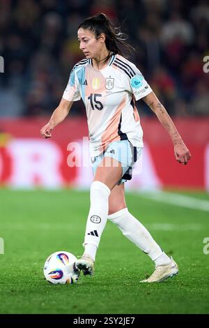 VALENCIA, SPANIEN - 21. FEBRUAR: Leila Ouahabi aus Spanien beim Spiel der UEFA Women's Nations League 2024/25 Grp A3 MD1 zwischen Spanien und Belgien in Est Stockfoto