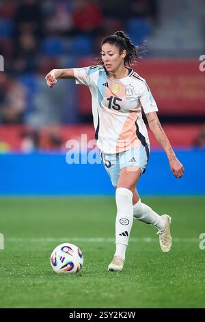 VALENCIA, SPANIEN - 21. FEBRUAR: Leila Ouahabi aus Spanien beim Spiel der UEFA Women's Nations League 2024/25 Grp A3 MD1 zwischen Spanien und Belgien in Est Stockfoto