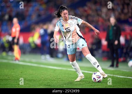 VALENCIA, SPANIEN - 21. FEBRUAR: Leila Ouahabi aus Spanien beim Spiel der UEFA Women's Nations League 2024/25 Grp A3 MD1 zwischen Spanien und Belgien in Est Stockfoto