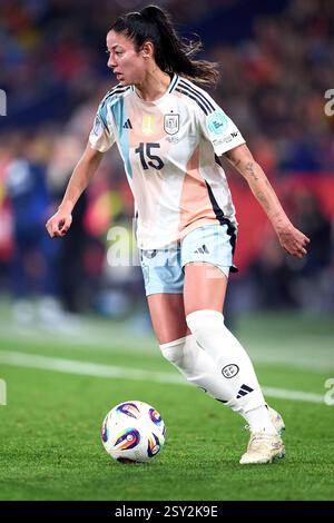 VALENCIA, SPANIEN - 21. FEBRUAR: Leila Ouahabi aus Spanien beim Spiel der UEFA Women's Nations League 2024/25 Grp A3 MD1 zwischen Spanien und Belgien in Est Stockfoto