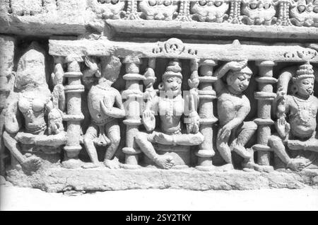 Statue, Rani KI vav, Stepwell, patan, Gujarat, Indien, Asien Stockfoto
