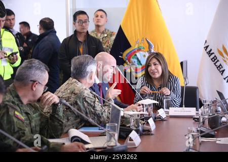 SICHERHEITSKOMITEE MIN DEFENSE Quito, Mittwoch, 26. Februar 2025 Sitzung der Kommission für Souveränität, Integration und integrale Sicherheit, Briefing durch Verteidigungsminister Gian Carlo Loffredo und das Militäroberkommando Fotos API Rolando Enriquez Quito Pichincha Ecuador POL COMISIONSEGURIDADMINDEFENSA 0a8ba0abfa3f3075ecc38d3ab7e38c90 Copyright: xROLANDOxENRÃQUEZx Stockfoto