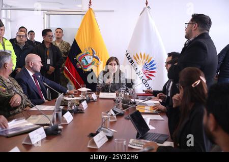 SICHERHEITSKOMITEE MIN DEFENSE Quito, Mittwoch, 26. Februar 2025 Sitzung der Kommission für Souveränität, Integration und integrale Sicherheit, Briefing durch Verteidigungsminister Gian Carlo Loffredo und das Militäroberkommando Fotos API Rolando Enriquez Quito Pichincha Ecuador POL COMISIONSEGURIDADMINDEFENSA d4856e9d87189d87189e68f4ea32a188bc6 Copyright: xROLANDOxENRÃQUEZx Stockfoto
