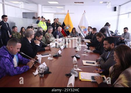 SICHERHEITSKOMITEE MIN DEFENSE Quito, Mittwoch, 26. Februar 2025 Sitzung der Kommission für Souveränität, Integration und integrale Sicherheit, Briefing durch Verteidigungsminister Gian Carlo Loffredo und das Militäroberkommando Fotos API Rolando Enriquez Quito Pichincha Ecuador POL COMISIONSEGURIDADMINDEFENSA 9d772e6bec71342a7408633d5b610c52 Copyright: xROLANDOxENRÃQUEZx Stockfoto