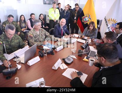 SICHERHEITSKOMITEE MIN DEFENSE Quito, Mittwoch, 26. Februar 2025 Sitzung der Kommission für Souveränität, Integration und integrale Sicherheit, Briefing durch Verteidigungsminister Gian Carlo Loffredo und das Militäroberkommando Fotos API Rolando Enriquez Quito Pichincha Ecuador POL COMISIONSEGURIDADMINDEFENSA 322659a7d5dce37c31f16c4194581dae6 Copyright: xROLANDOxENRÃQUEZx Stockfoto