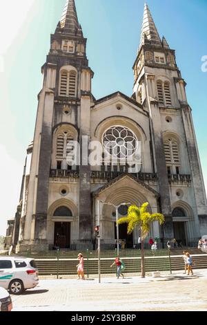 Die Kathedrale der Stadt Fortaleza, die Kirche von São José, im gotischen Stil, Bundesstaat Ceará, Nordosten Brasiliens, Süden Stockfoto