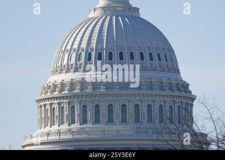 Washington, Vereinigte Staaten Von Amerika. Februar 2025. Das Capitol Building in Washington, D.C. wird am Mittwoch, den 26. Februar 2024, ausgestellt. Kredit: Aaron Schwartz/CNP/SIPA USA Kredit: SIPA USA/Alamy Live News Stockfoto