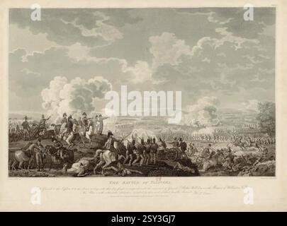 Die Schlacht von Talavera (27.–28. Juli 1809) wurde 75 während des Halbinsel-Krieges etwa 120 Kilometer südwestlich von Madrid ausgetragen. In Talavera kämpfte eine britische Armee unter Sir Arthur Wellesley und eine spanische Armee unter General Cuesta in Operationen gegen das von Frankreich besetzte Madrid. Stockfoto