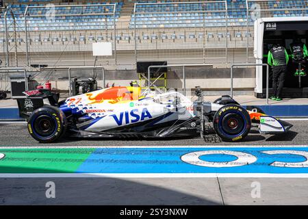 26.02.2025, Bahrain. , . International Circuit, Sakhir, Formel 1 Testfahrten Bahrain 2025, im Bild Yuki Tsunoda (JPN), Visa Cash App RB Formel 1 Team (Foto: Alessio de Marco/SIPA USA) Credit: SIPA USA/Alamy Live News Stockfoto