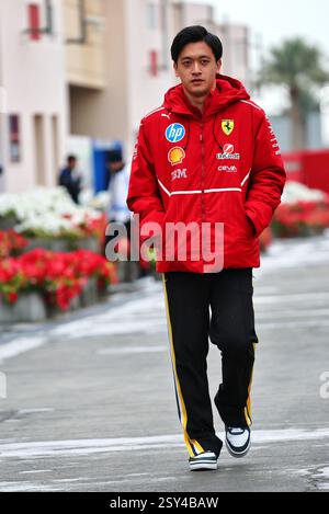 Sakhir, Bahrain. Februar 2025. Zhou Guanyu (CHN) Ferrari Reserve Fahrer. 27.02.2025. Formel-1-Test, Sakhir, Bahrain, Tag Zwei. Das Foto sollte lauten: XPB/Alamy Live News. Stockfoto