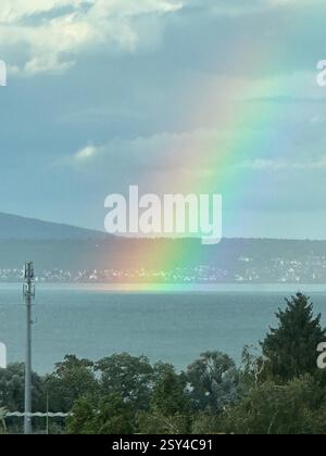 Rainbow am Bodensee, Deutschland/Schweiz Stockfoto