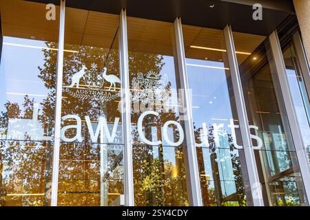 Law Courts Sydney, Supreme Law Courts Building in Queens Square, Macquarie Street, Sydney, NSW, Australien Stockfoto