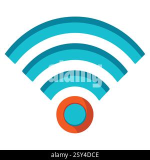 Symbol Für Wi-Fi-Signal – Symbol Für Die Drahtlose Internetverbindung Des Vektors Stock Vektor