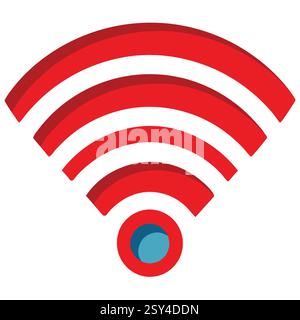 Symbol Für Wi-Fi-Signal – Symbol Für Die Drahtlose Internetverbindung Des Vektors Stock Vektor