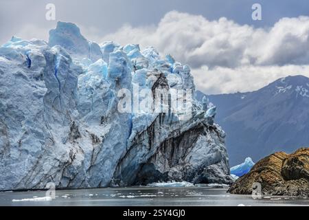 Perito Moreno Gletscher, Gletscherzunge, Gletscherpause, Los Glaciares Nationalpark, Santa Cruz, Patagonien, Argentinien, Südamerika Stockfoto
