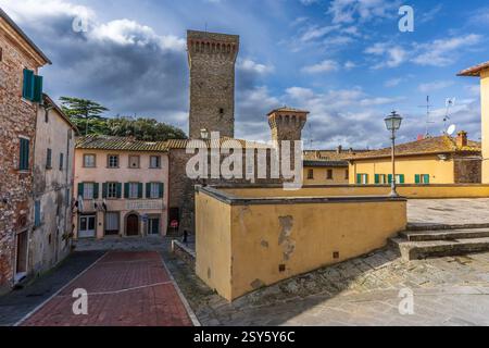 Lucignano, eines der schönsten Dörfer Italiens. Stockfoto