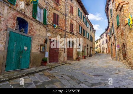 Lucignano, eines der schönsten Dörfer Italiens. Stockfoto