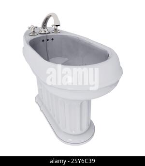 Bidet isoliert auf weißem Hintergrund Stockfoto