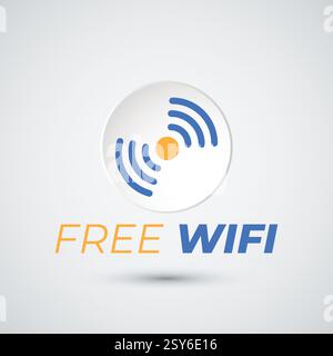 Kostenlose Wlan-Logo-Design-Symbolvorlage Stock Vektor