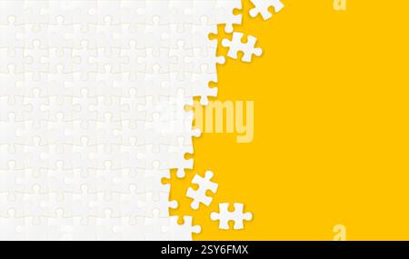 Puzzle Hintergrund, Spiel Mosaik Fragmente. Vektor Stock Vektor