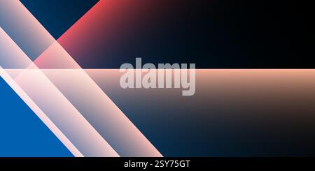 Abstrakter Hintergrund mit glatten Farbverläufen mit überlappenden transparenten geometrischen Formen. Ideal für Geschäftspräsentationen, Website-Design, Stock Vektor